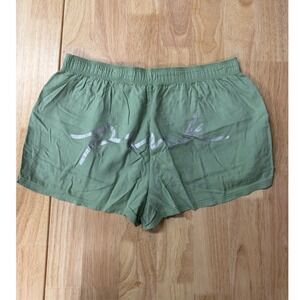 Victoria Secret's Pink Green Mini Pajama Shorts L